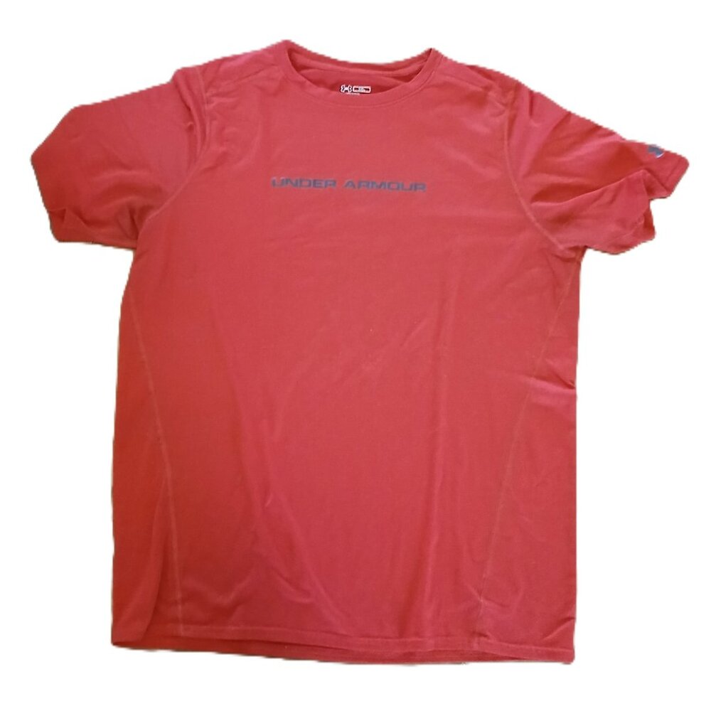 Under Armour Men’s Red T-Shirt XL HeatGear Fitted Short Sleeve Athletic Tee